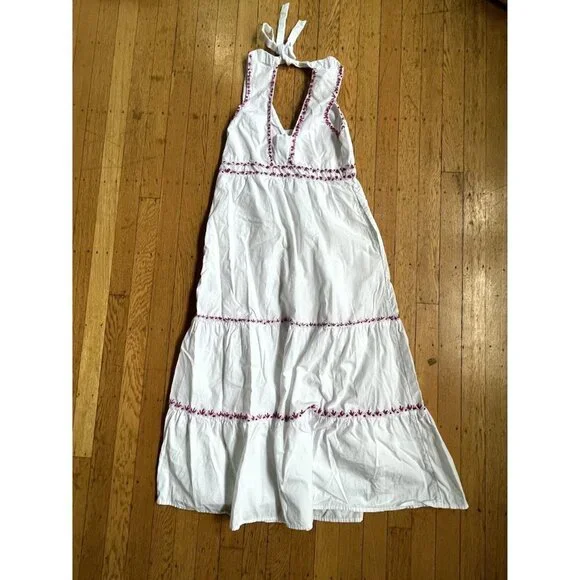 Anthropologie Akemi + Kin White Halter Midi Dress 0 - Picture 9 of 12